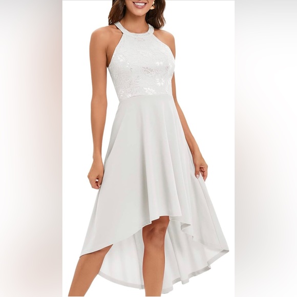 Bbonlinedress Dresses & Skirts - Bbonlinedress Women High Low Halter Cocktail Party Bridesmaid Dress A-line